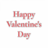 バレンタインデー赤かわいいロマンカラフルチック2025 シール (正面)