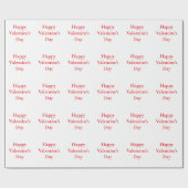 バレンタインデー赤かわいいロマンカラフルチック2025 ラッピングペーパー (フラット)