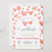 バレンタインデー赤ちゃんシャワー 招待状 (正面)