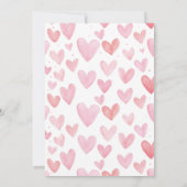 バレンタインデー赤ちゃんシャワー 招待状 (裏面)