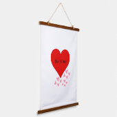 バレンタインデー赤とピンクのハート、私のポスター 吊り下げ型タペストリー (傾斜あり)