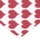 バレンタインデー赤と白ハートパターン愛 ショートテーブルランナー (コーナー)