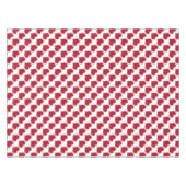 バレンタインデー赤と白ハートパターン愛 テーブルクロス (正面(横))