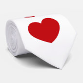 バレンタインデー赤と白ハート列 ネクタイ (ロール)