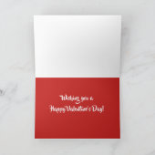 バレンタインデー赤ピンクの文字列ハートかわいいカード カード (内部)