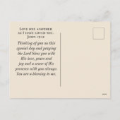 バレンタインデー赤フローラバイブル聖書聖書教会 シーズンポストカード (裏面)