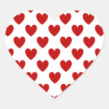 バレンタインデー赤恋ハートシール