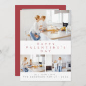 バレンタインデー赤脚本3コラ数々のージュ写真 シーズンカード (正面/裏面)