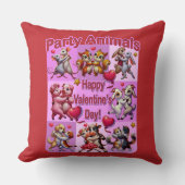 バレンタインデー踊りカップル「パーティー動物」 クッション (正面)