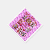 バレンタインデー踊りカップル「パーティー動物」 スタンダードカクテルナプキン (角)