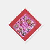 バレンタインデー踊りカップル「パーティー動物」 スタンダードカクテルナプキン (角)