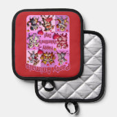 バレンタインデー踊りカップル「パーティー動物」 鍋敷き (正面/裏面)