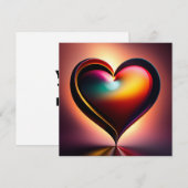 バレンタインデー輝くハートブパーソナライズされたライトI 招待状 (正面/裏面)