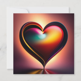 バレンタインデー輝くハートブパーソナライズされたライトI 招待状