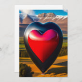 バレンタインデー輝くハートブパーソナライズされたライトI 招待状 (正面/裏面)