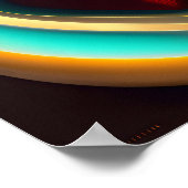 バレンタインデー輝くハートブパーソナライズされたライトP ポスター (角)