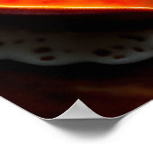 バレンタインデー輝くハートブパーソナライズされたライトP ポスター (角)