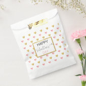 バレンタインデー金ゴールドピンクグリッターハートお気に入りバッグ フェイバーバッグ (封をした状態)