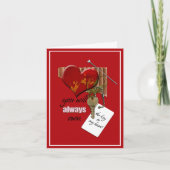 バレンタインデー鍵からハートピンク カード (正面)