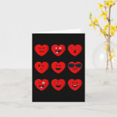 バレンタインデー間抜け顔ハートおもしろいボーイズガールズK カード (黄色い花)