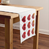 バレンタインデー間抜け顔ハートおもしろい ショートテーブルランナー (インサイチュ)