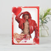 バレンタインデー限定 パーソナライズ セクシーなスタッド シーズンカード (スタンド正面)