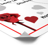 バレンタインデー音楽ハートパーティーポスター ポスター (角)