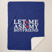 バレンタインデー頼私のボーイフレンド シェルパブランケット (正面)