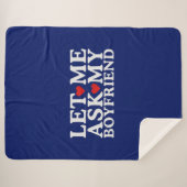 バレンタインデー頼私のボーイフレンド シェルパブランケット (正面(横))