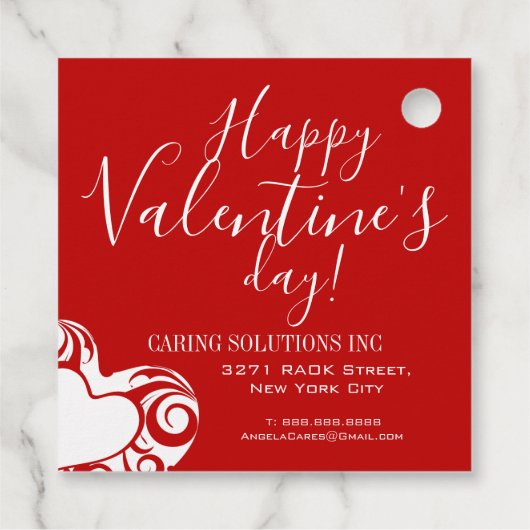 バレンタインデー顧客感謝ギフトラベル フェイバータグ