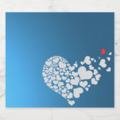 バレンタインデー食品・飲料用ラベルセット ビールラベル (シングルラベル)