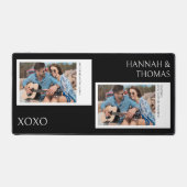 バレンタインデー黒2フォトコラージデスクマット デスクマット (正面)