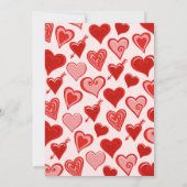 バレンタインデー1日の誕生日の招待状1回 招待状 (裏面)