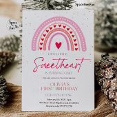 バレンタインデー1歳の誕生日招待状バレンタインパーティー 招待状