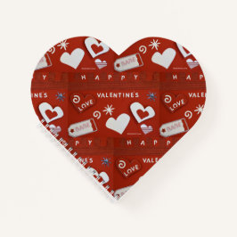 バレンタインデー1 (ハート型)スパイラルノート ノートブック