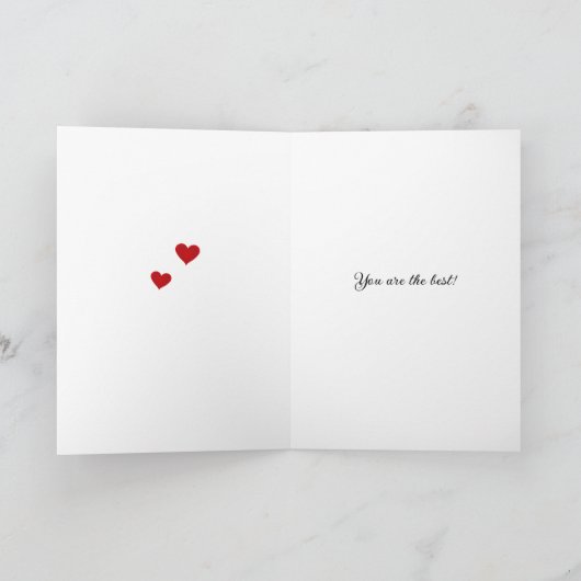 バレンタインデー2かわいいピンクのフクロムホリデーカード シーズンカード (内部)