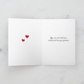 バレンタインデー2かわいいブルーフクロムホリデーカード シーズンカード (内部)