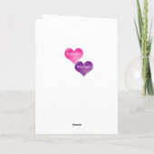 バレンタインデー2ハート1ラブカップルの甘さ シーズンカード (裏面)