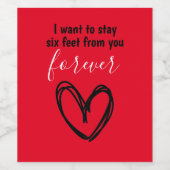 バレンタインデー2021コビデジョーク ワインラベル (シングルラベル)