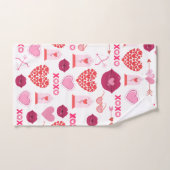 バレンタインデー2023の背景(ハート付き) ハンドタオル (ハンドタオル)