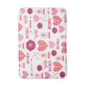 バレンタインデー2023の背景(ハート付き) バスマット (正面縦)