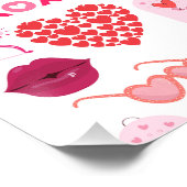 バレンタインデー2023の背景(ハート付き) ポスター (コーナー)