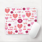 バレンタインデー2023の背景(ハート付き) マウスパッド (マウス)