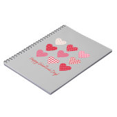 バレンタインデー2023スイーツ赤いハート ノートブック (左側)