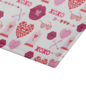 バレンタインデー2024の背景(ハート) カッティングボード (角)