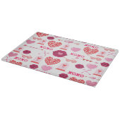 バレンタインデー2024の背景(ハート) カッティングボード (角)