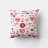 バレンタインデー2024の背景(ハート) クッション (裏面)