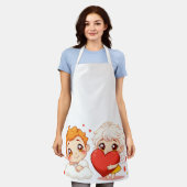 バレンタインデー2025かわいい天使よくはしゃぐたち❤️👼 エプロン (着用した状態)