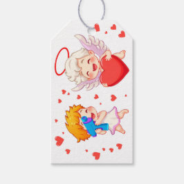 バレンタインデー2025かわいい天使よくはしゃぐたち❤️👼 ギフトタグ