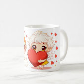 バレンタインデー2025かわいい天使よくはしゃぐたち❤️👼 コーヒーマグカップ (正面右)